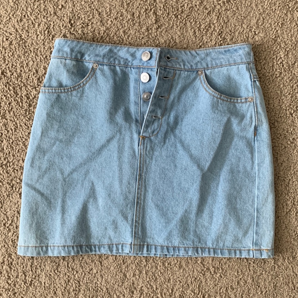Forever 21 High-waisted Denim Mini Skirt